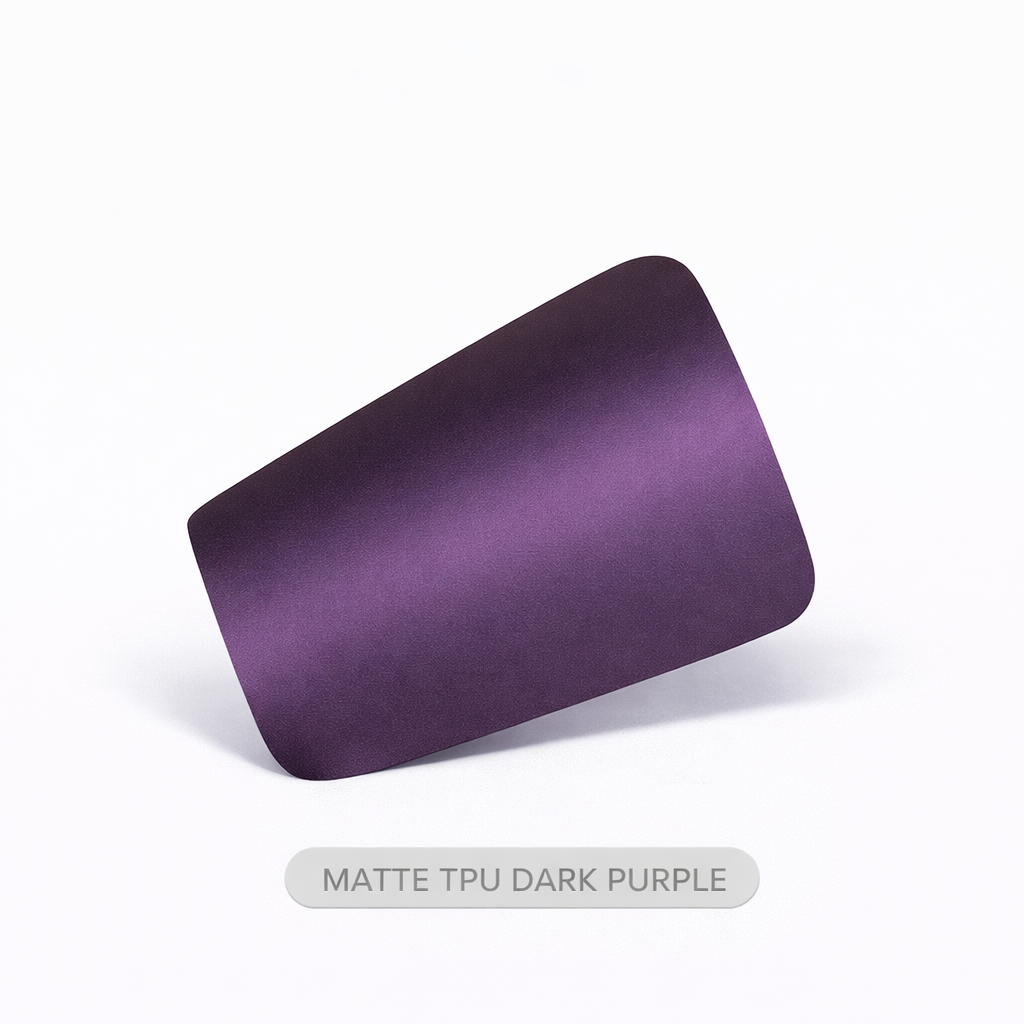 Matte TPU dark purple object on a white background