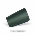 Green foam roller on a white background with 'Matte TPU Jasper' label.
