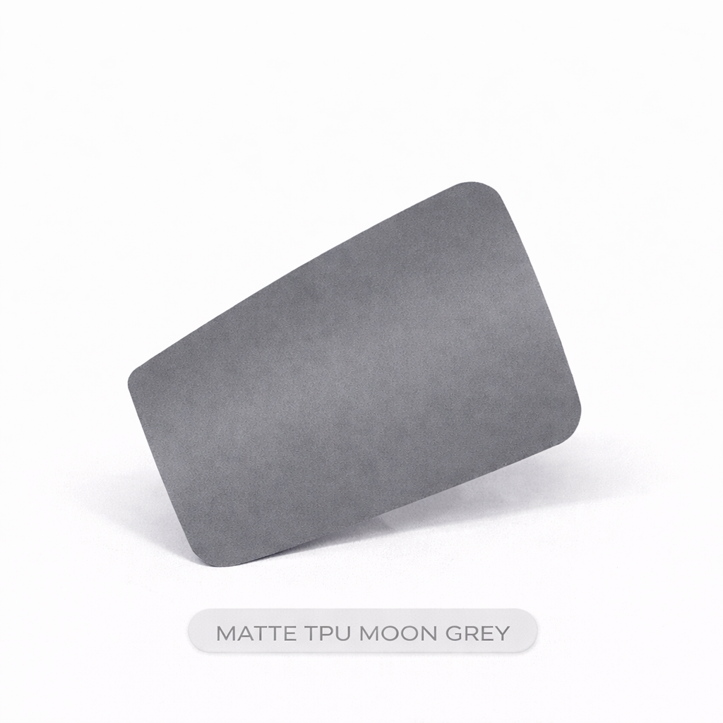 Matte TPU moon grey object on a white background