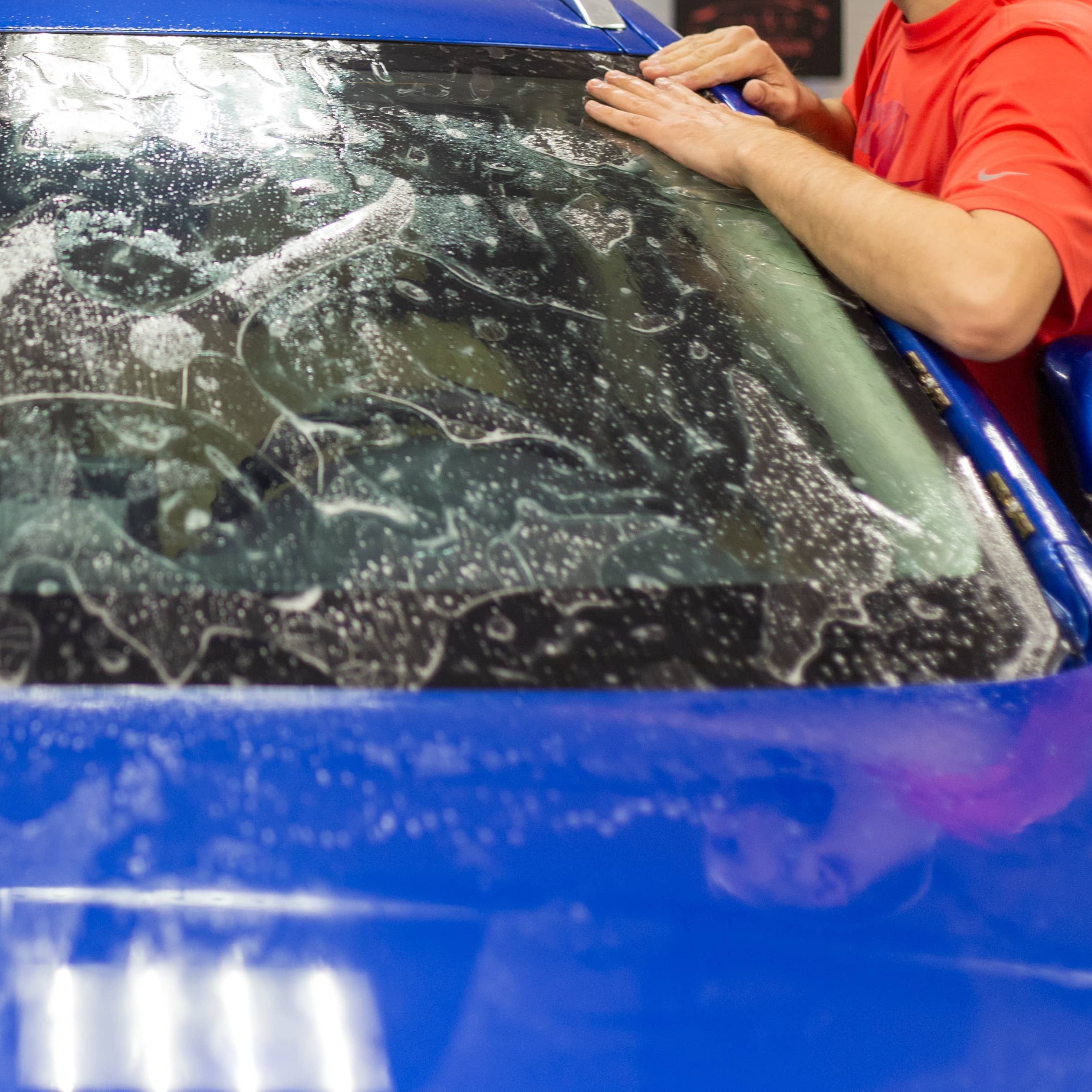 installing apterix windshield protection film is easier and better than XPEL 